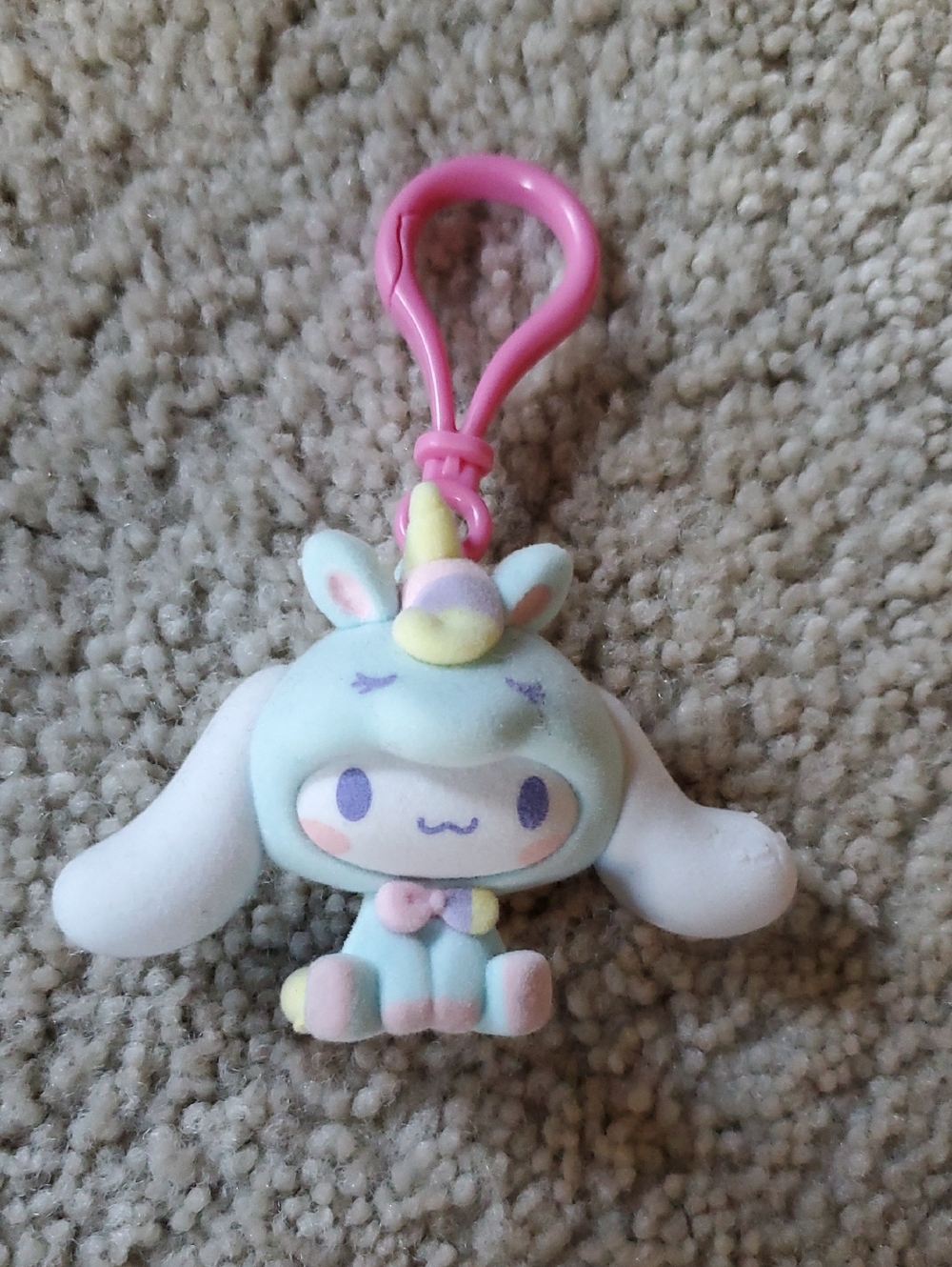 Cinnamoroll Sanrio Flocked Keychain
